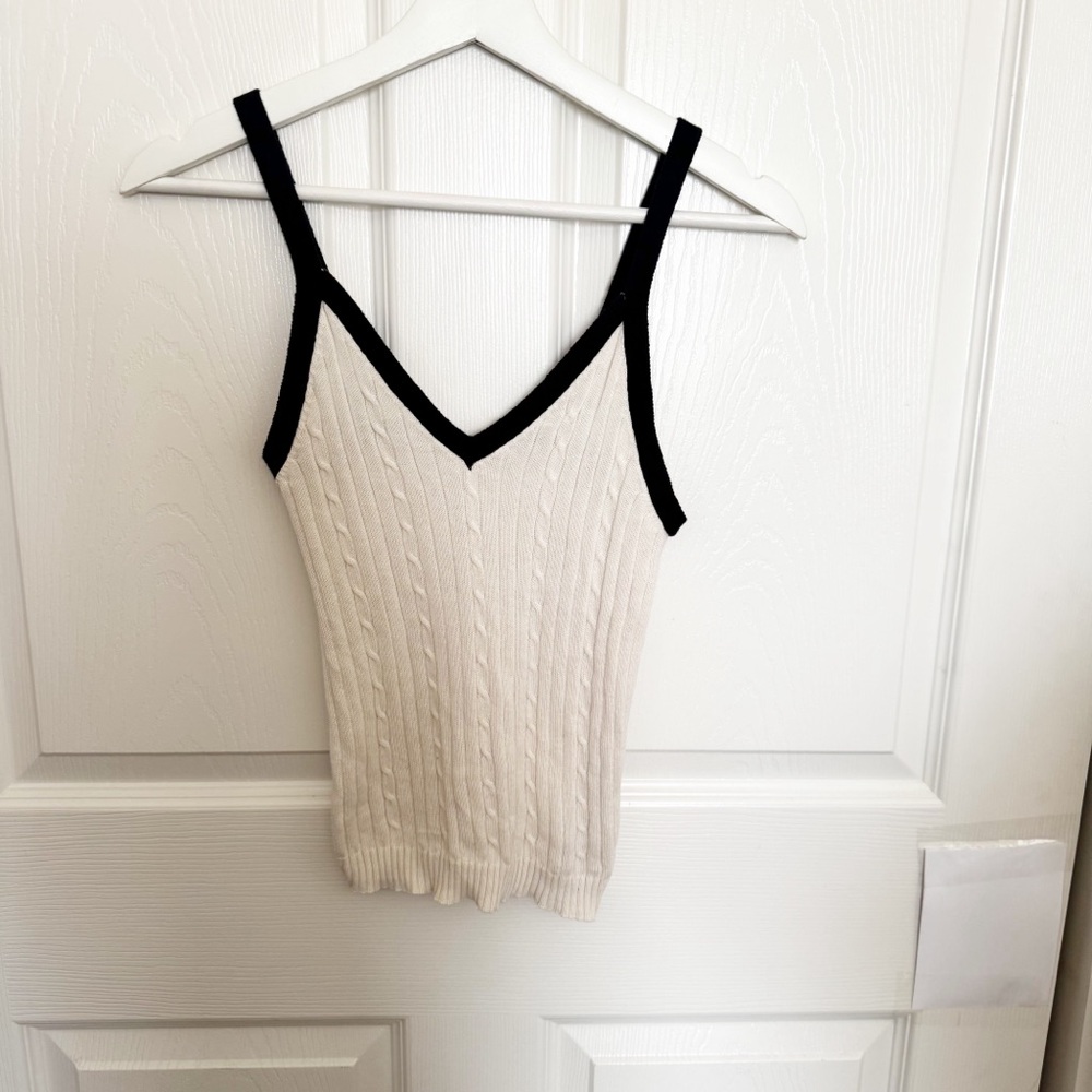 Brandy Melville Cable Knit 100% Cotton Tank Top